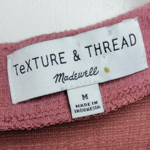 Madewell Texture & Thread Mauve Wrap Jumpsuit Wide Leg Cropped Minimalist Size M - Picture 7 of 8